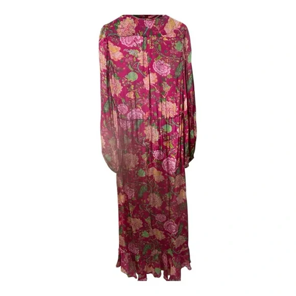 ROCOCO SAND Chloe Wrap Maxi Dress in Pink Size XS Long Gown - Picture 4 of 9